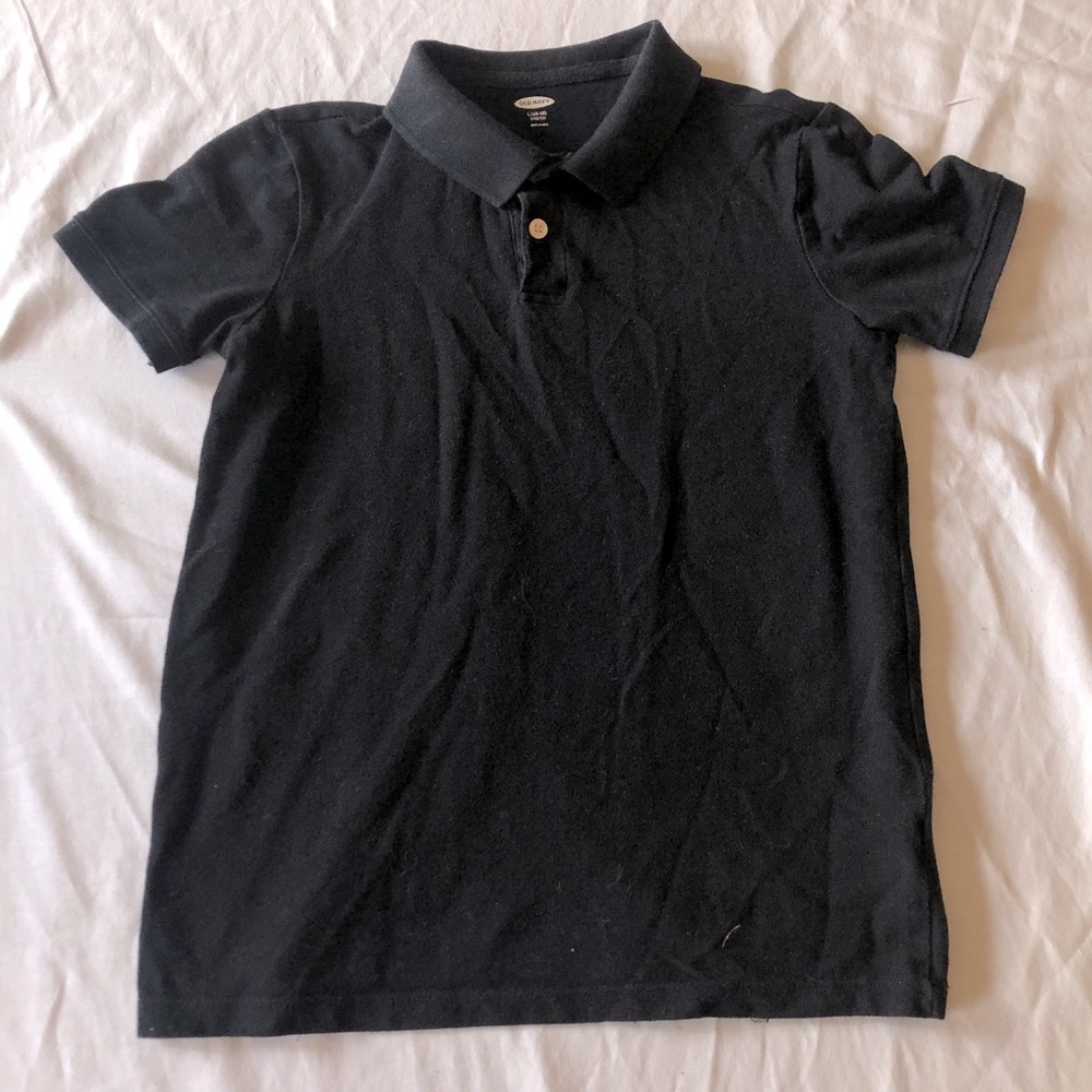 Old Navy size large fits small black collared shirt